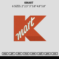 Kmart Embroidery File 6 sizes