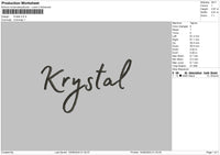 Krystaltext Embroidery File 6 sizes