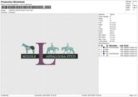 L-MIDDLE APPALOOSA STUD Embroidery File 6 size