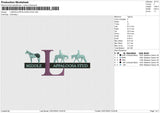 L-MIDDLE APPALOOSA STUD Embroidery File 6 size