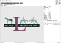 L-MIDDLE APPALOOSA STUD Embroidery File 6 size