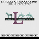 L-MIDDLE APPALOOSA STUD Embroidery File 6 size