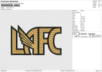 LAFC 3D Embroidery File 6 size