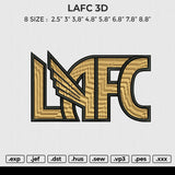 LAFC 3D Embroidery File 6 size