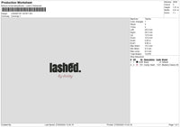 Lashedtext004 Embroidery File 6 sizes