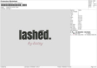 Lashedtext004 Embroidery File 6 sizes