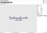 LASHESSXBRENDA Embroidery File 6 size