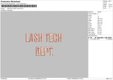 Dept Text Embroidery File 6 sizes