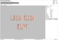 Dept Text Embroidery File 6 sizes