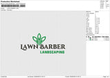 LAWN BARBER Embroidery File 6 size