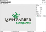 LAWN BARBER Embroidery File 6 size