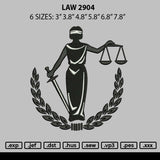 Law 2903 Embroidery File 6 sizes