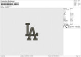 LA Regular Embroidery File 6 size