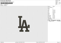 LA Regular Embroidery File 6 size