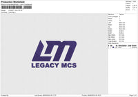 LEGACY mcs Embroidery File 6 size