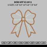 Bow App V2 0912 Embroidery File 6 sizes