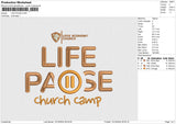 LIFE PAUSE Embroidery File 6 size