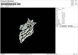 Lion1804 Embroidery File 6 sizes