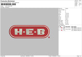 Logo Heb Embroidery File 6 size