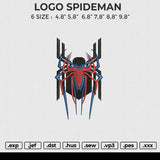 LOGO SPIDEMAN Embroidery File 6 size