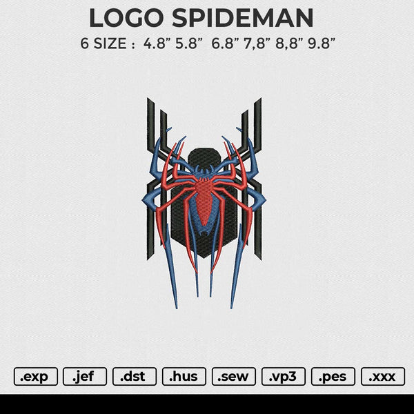 LOGO SPIDEMAN Embroidery File 6 size