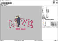 Love Photoflat 2001 Embroidery File 6 sizes