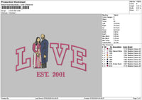 Love Photoflat 2001 Embroidery File 6 sizes