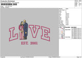 Love Photoflat 2001 Embroidery File 6 sizes