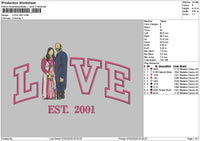 Love Photoflat 2001 Embroidery File 6 sizes