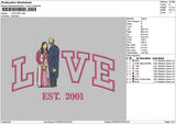 Love Photoflat 2001 Embroidery File 6 sizes