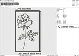 LOVE THORNS Embroidery File 6 size