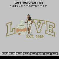 Love Photoflat 1102 Embroidery File 6 sizes