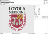 LOYOLA MEDICINE Embroidery File 6 size