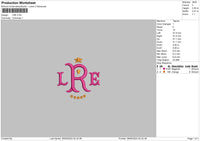 Lre Text Embroidery File 6 sizes