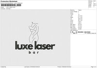 LUXE LASER Embroidery File 6 size