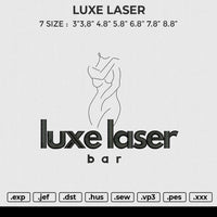 LUXE LASER Embroidery File 6 size