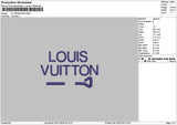 Vuittontext 03 Embroidery File 6 sizes