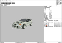 White Car 2904 Embroidery File 6 sizes