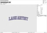 Lash Artist Embroidery File 6 size