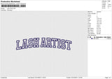 Lash Artist Embroidery File 6 size