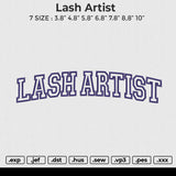 Lash Artist Embroidery File 6 size