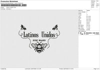 Latinos Unidos Embroidery File 6 size