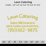 Leon Catering Embroidery File 6 size