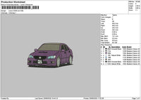 Purple Car 1906 Embroidery File 6 sizes