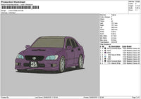 Purple Car 1906 Embroidery File 6 sizes