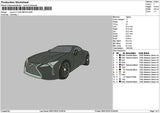 Black Car 0807a Embroidery File 6 sizes