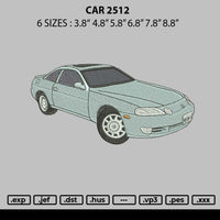 Car 2512 Embroidery File 6 sizes