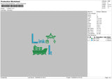 Linktext Embroidery File 6 sizes