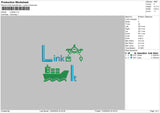 Linktext Embroidery File 6 sizes