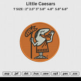 Little Caesars Embroidery File 6 size